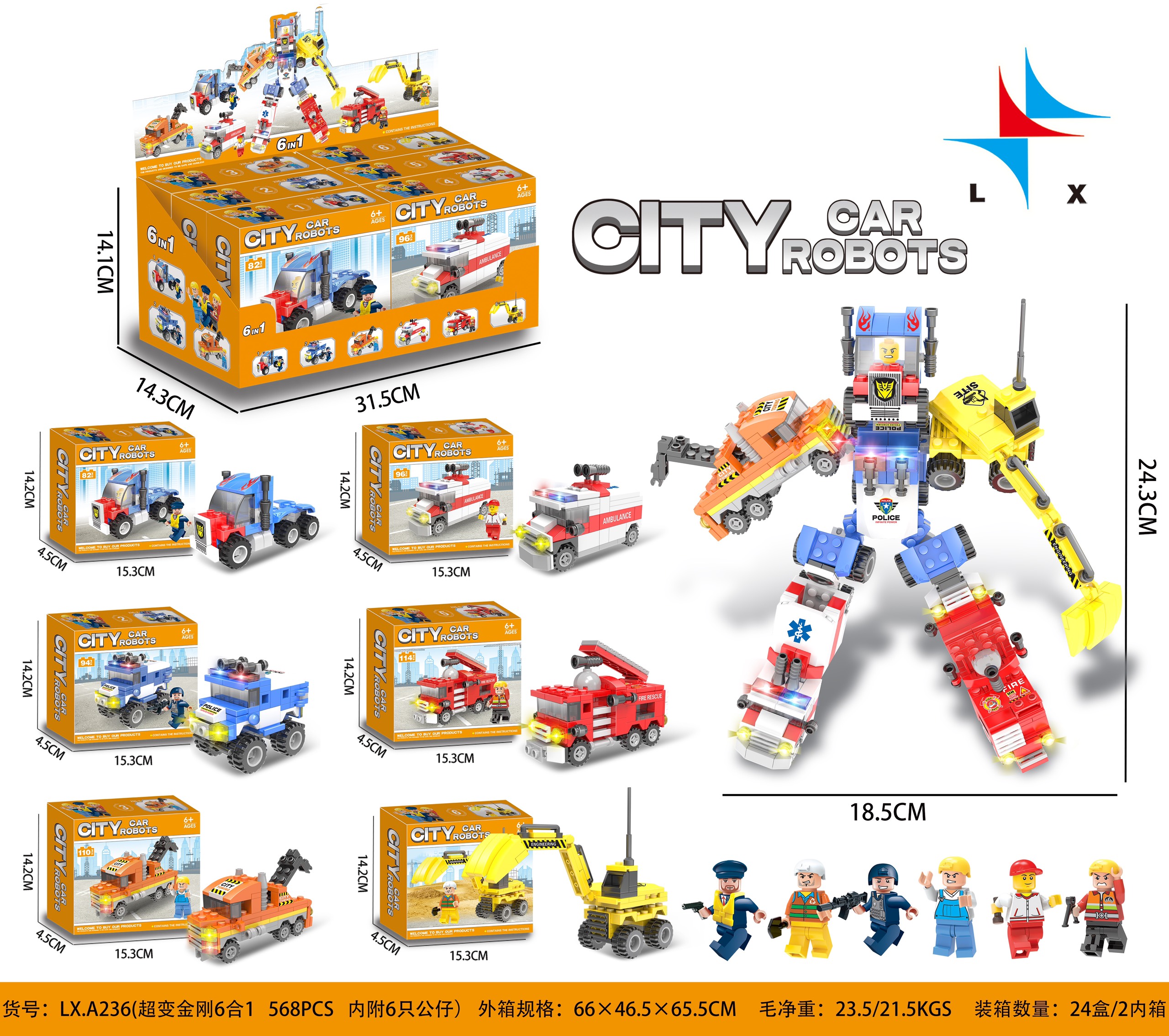 Bộ ghép hình ROBOT LX. A236 (24/T)