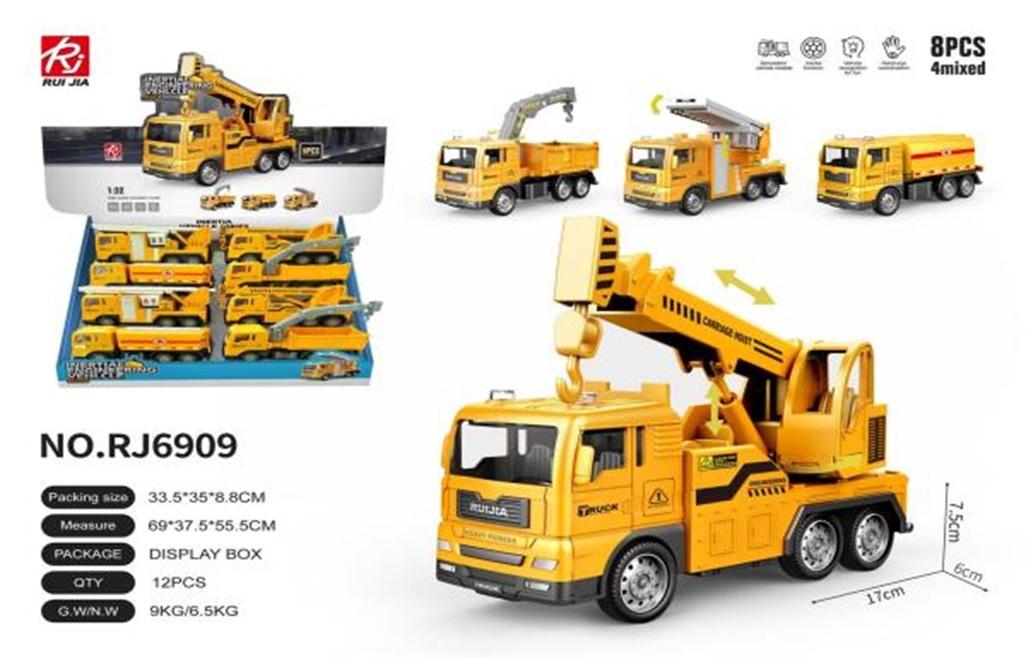 Hộp 8 xe công trình RJ6909 (12/T)