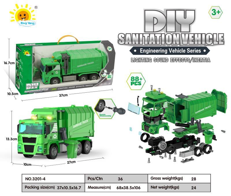 Hộp đồ chơi xe môi trường 3201-4 (36/T)