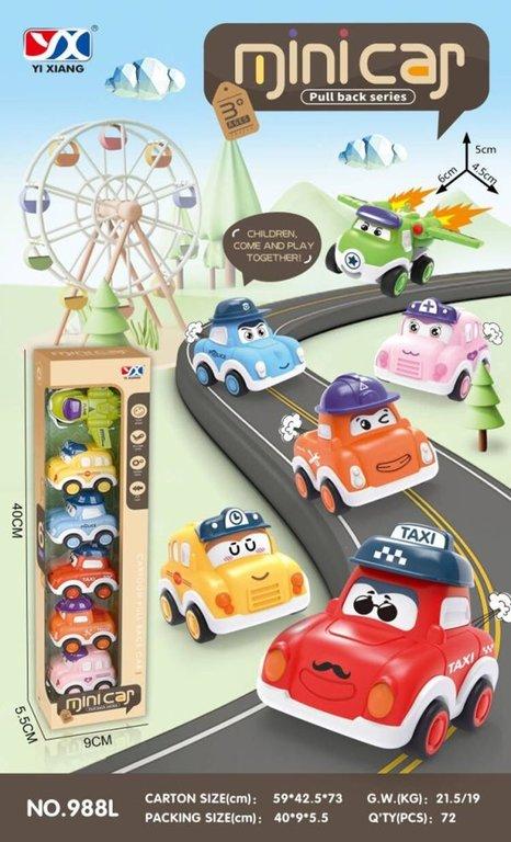 Hộp 6 xe đà Mini Car 988L (72/T)