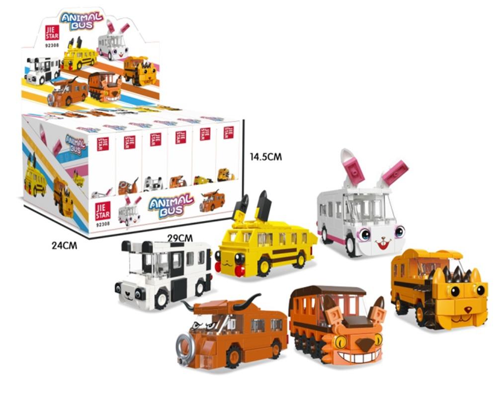Bộ ghép hình 6 hộp ANIMAL BUS 92308 (16/T)