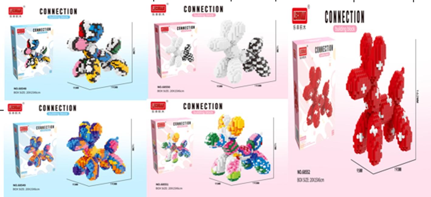 Hộp ghép hình chú chó bóng bay 68548-52 (60/T)