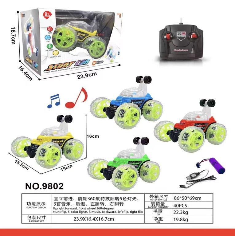 Đồ chơi xe điều khiển lộn nhào 9802 (40/T)